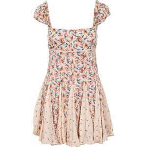 Free People Ponderosa Mini Dress Orange Size XL MSRP $128